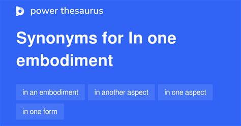 embodiment thesaurus|Embodiment .